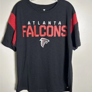 Fanatics Atlanta Falcons T-Shirt XL Black Red Short Sleeve NFL Cotton Blend NWOT